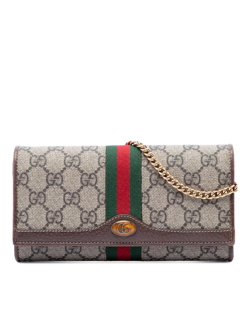 Gucci Ophidia Chain Wallet Gg Coated #376448G82B